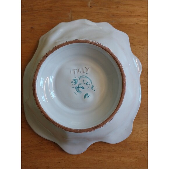 Vintage Santa Bowl Italy 8 Inch hand painted - Picture 2 of 2